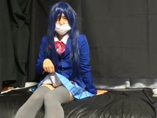 Nonnontstsx japonais cosplay crossdresser masturbation 006