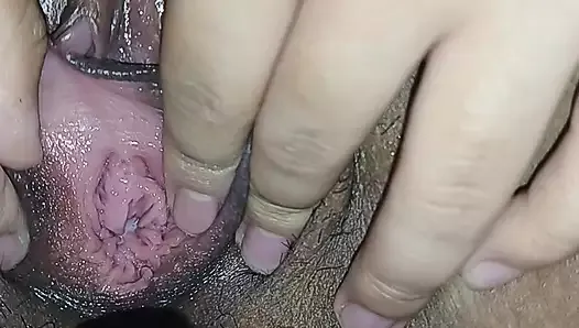 DAMN, horny wet pink hole, slut love to pulse your boner on my fingers until you cum