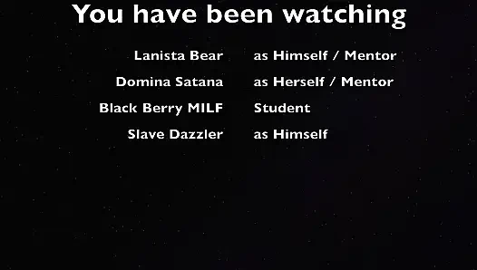 Part 4:-Domina Satana & Lanista Bear their trainee blackBerry Milf in the dungeon to play with slave Dazzer