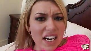 Naughty Blonde PAWG Excitedly Uses Her Anal Toy Before Begging for DP and a Threesome