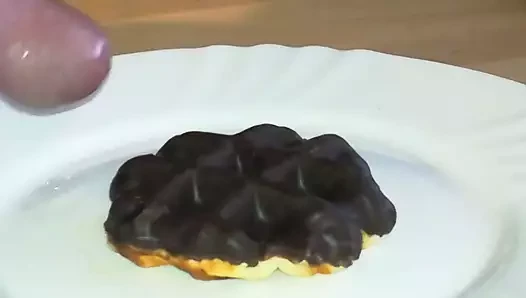 Liege waffle with cream