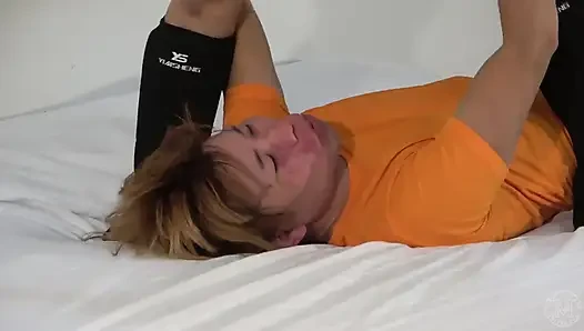 The Sadistic Female President Uses Bad Employees as Human Punching Bags and Face Tramples Them with Her Feet, Butt and Pussy