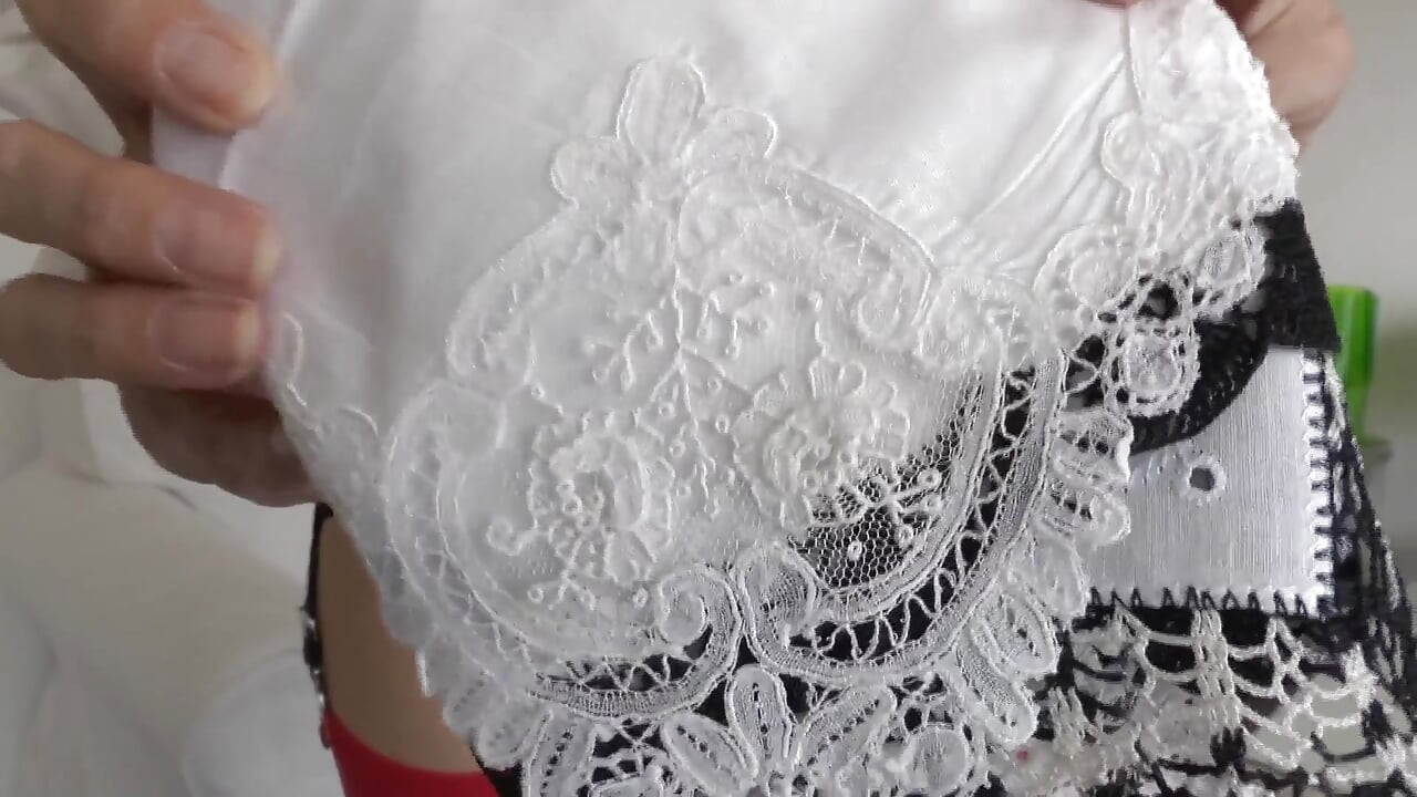 handkerchief sniffing games and a shared handkerchief- assisted jerk-off session, lady victoria valente
