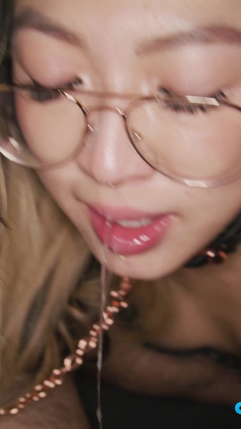 Asian teen takes directions and makes a sloppy mess gagging on my cock - Themindoftommy | Clip 1