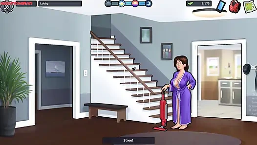 Summertime Saga Part 30 By DarkCookie - MILF Landlady Sucks His Huge Cock and Gives Him a Nice Foot job