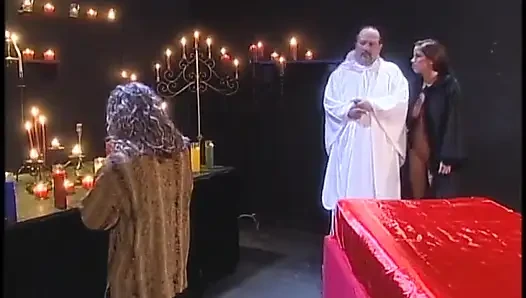 Horny bitch gets fucked in church