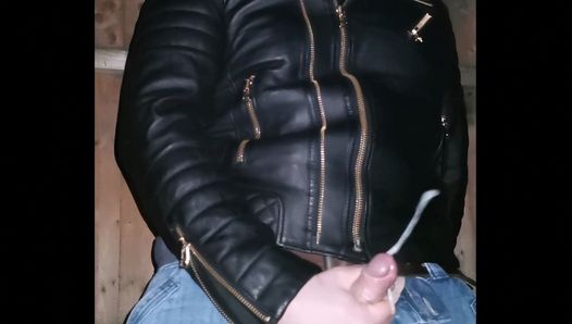 Cum in my m8 leather jacket
