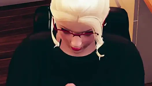 Bos ngentot sekretaris seksi setelah rekanan keluar dari kantor