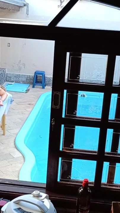 Iconic moment from "She went to get a massage by the pool and ended up getting a handjob and blowjob"