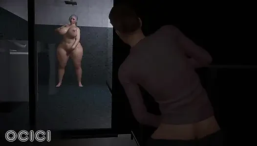 BBW in 3D, reiche frau in 3D