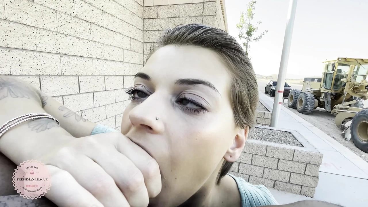 Public swallowing of his creamy jizz