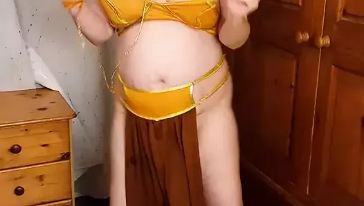 Princess Leia Organa Slave girl Cosplay big tits and Shaven wet pussy