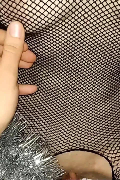 Babe in Mesh Body Suit Gives Footjob, Handjob, Prostate and Balls Massage