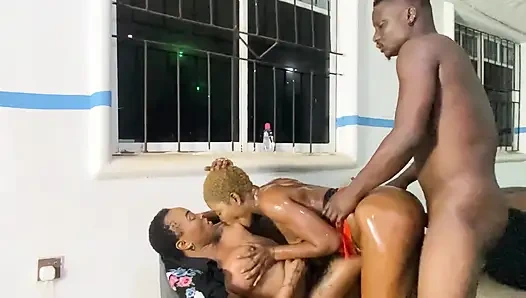 Caught My Husband and Our Lounge Cleanner Fucking and I Joined in