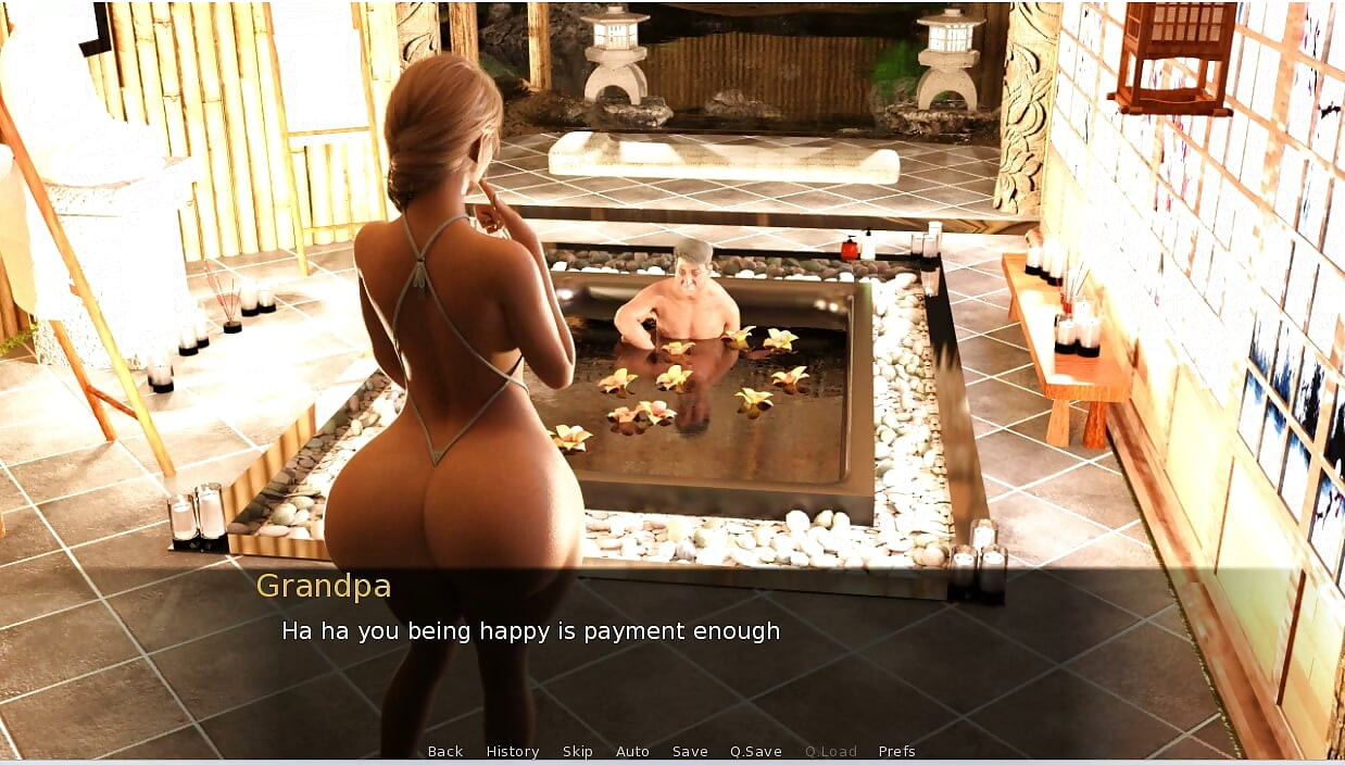 Grandpa's Visit - Gameplay - Roleplay - Hotspring with Grandpa
