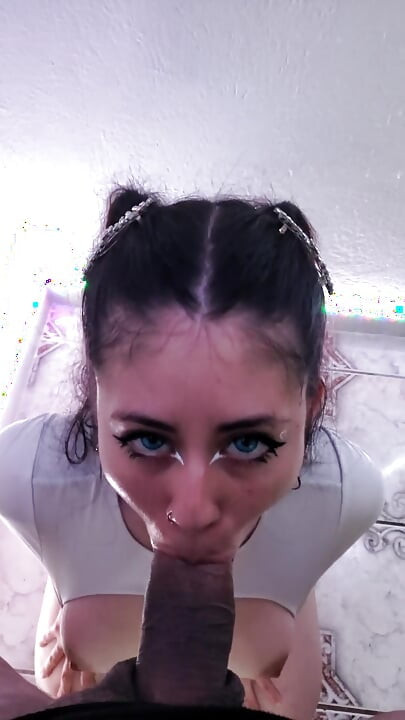 Colombian Cutie Makes Me Cum on Her Small Tits, She Loves My Cum!