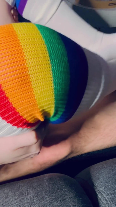I Sockjob My Stepbrother with Long Socks