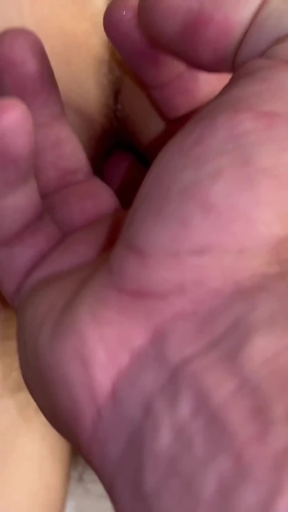 Spectacular moment from "Fingering slim MILF's big hairy asshole"