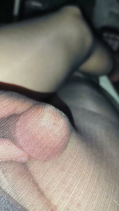 I Stole Black Pantyhose From a Friend's Stepmom in Her Room at Night and Immediately Put Them on and Cum Hard Through