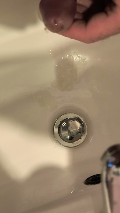 Cum in the sink