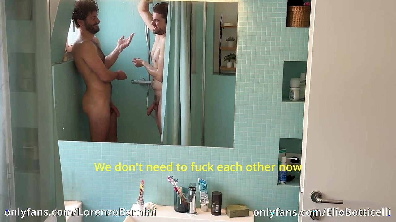 Straight friend seduced in shower