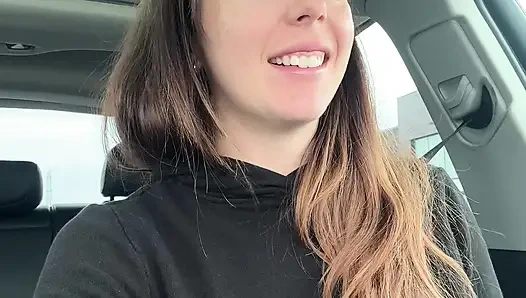 Canadian Hottie Gets off in the Drive Thru!