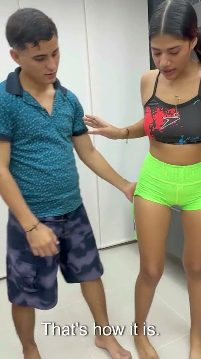 My stepsister gives me some exercise class and takes advantage of getting horny and giving her a big fuck with my big hard cock | Clip 1