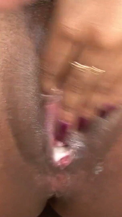 Big booty ebony babe gets dicked down by two big black cocks | Clip 3
