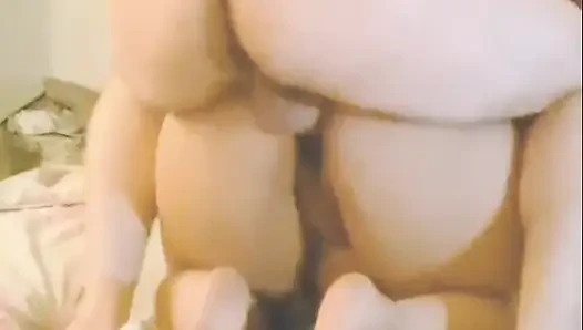 Horny Stepmom Rides her Stepson and it ends in Doggy Creampie