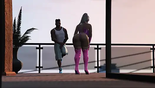 GTA 5 Franklin Hires Premium Lady in his Vinewood Mansion PART1
