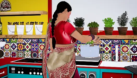 Indische vollbusige bhabhi wird von Devar hart gefickt - echter Hindi dirtytalk