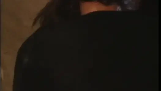 A blonde fingering her pussy in an ancient tower, finds a cock to fuck