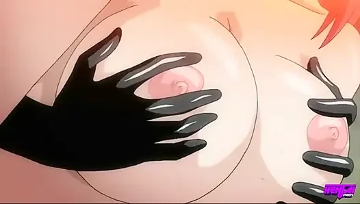 HENTAI PROS - Hitomis eifersüchtige wird zum vergnügen, während sie doppelt gestopft und von Akitoshi und Mina vollgespritzt wird