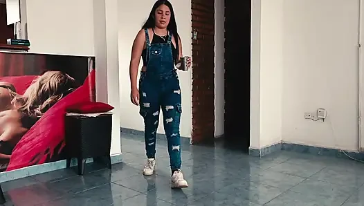 Single woman with a lot of desire for sex meets a guy on a dating app, a...