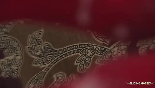 Hottie in roten strümpfen bekommt ihre muschi hardcore-mode gepflügt