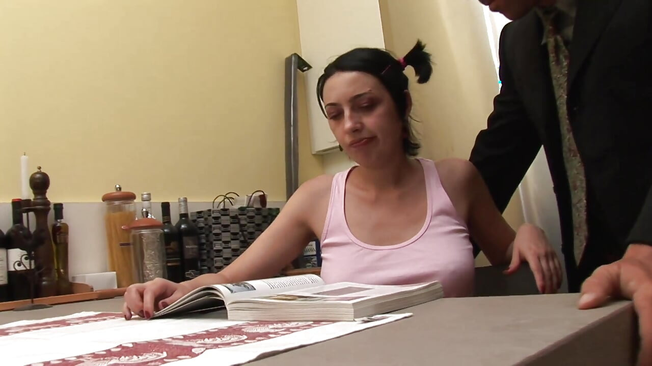 Filth stepdaddy has no scruples to bang his young stepdaughter