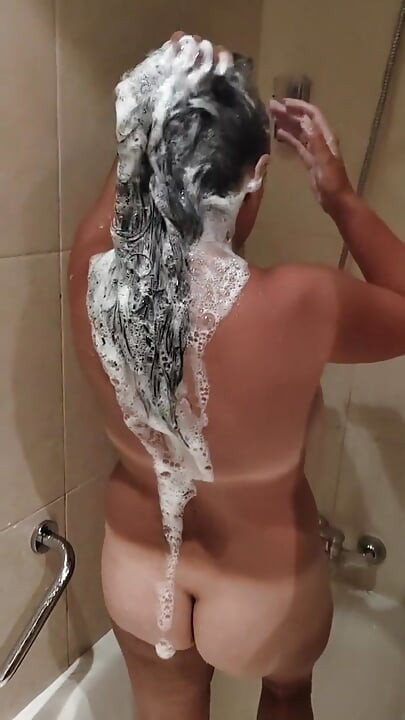 Watching for My Next Door Girl. They Caught Me and Give Me a Handjob in the Shower.