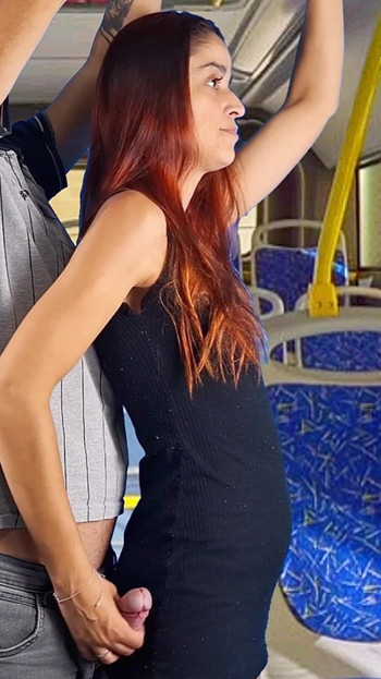 Powerful moment from "Stranger rubs cock on student on bus in public!"