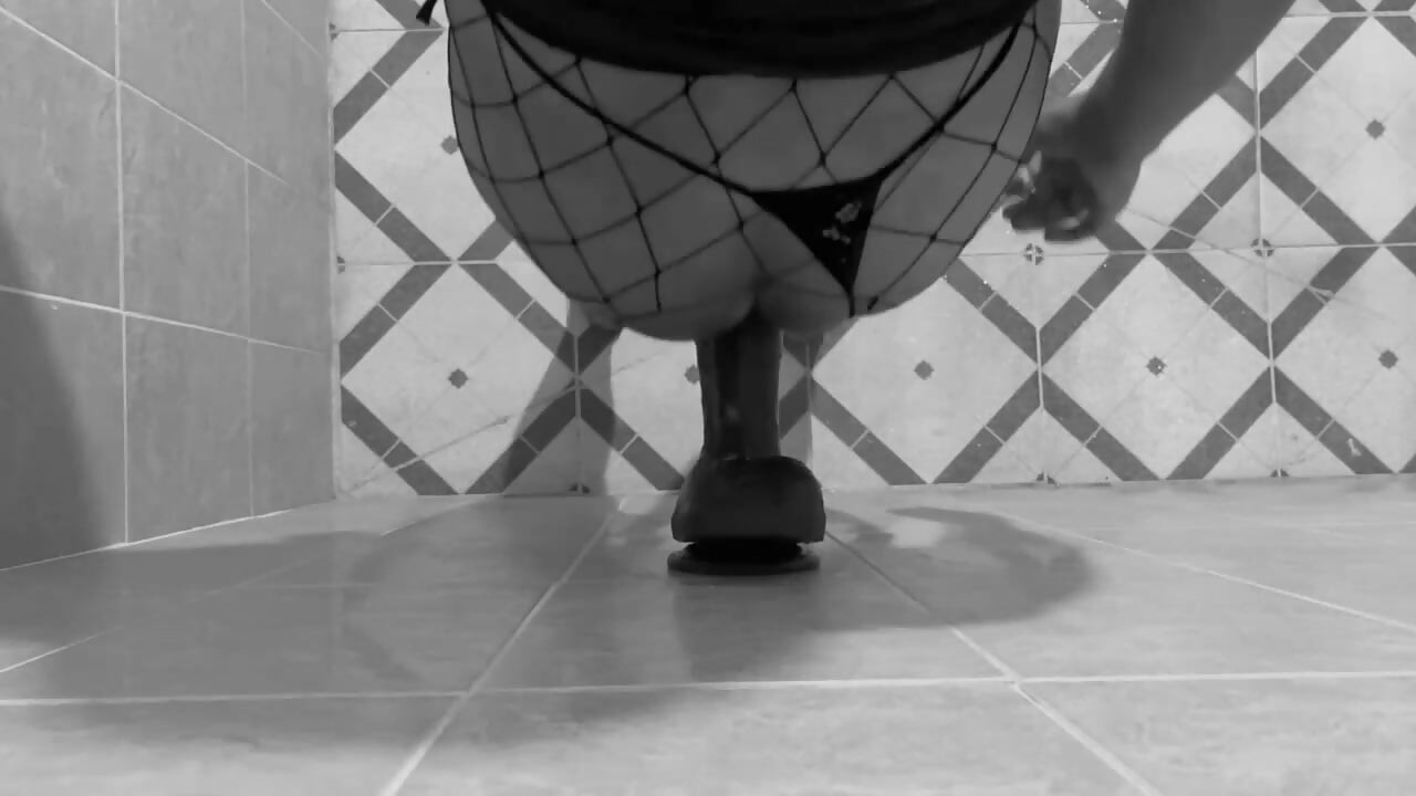 fucking my ass with a 10 inch dildo