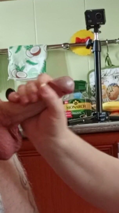 I jerk off and suck my son-in-law's cock and get a portion of cum on my face | Clip 1