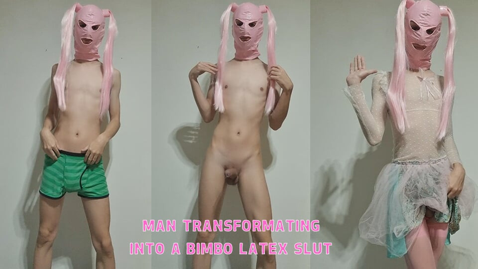 Man Transformating into A Bimbo Latex Slut