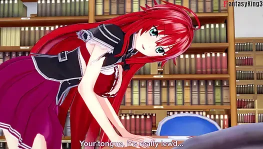 Rias Gremory kütüphanede seks - dxd ntr çılgınlığı serisi