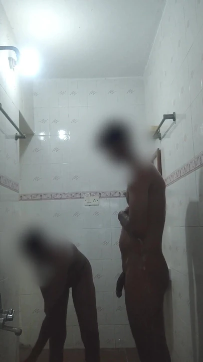 Iconic moment from "Cute Indian GF & BF Bathing Sucking Fucking Together"
