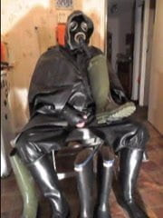 Black rubber wank