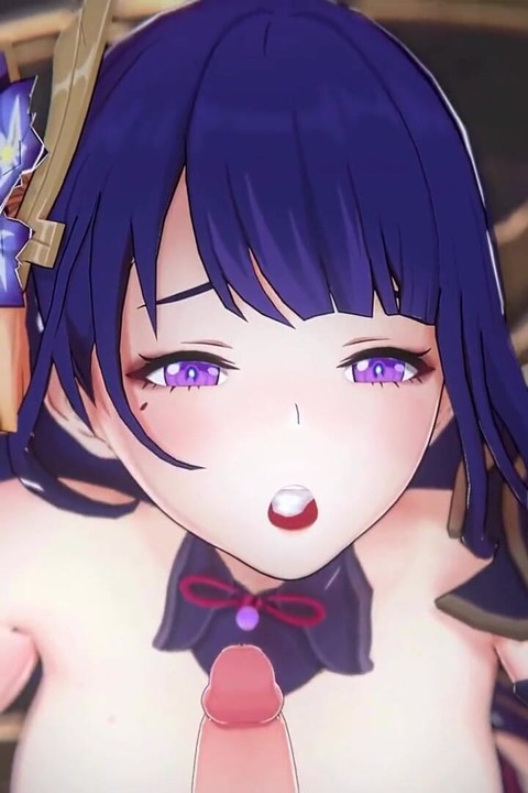 Genshin Impact - adegan seks penuh gairah raiden shogun dan aether - erangan manis - animasi hentai 3d