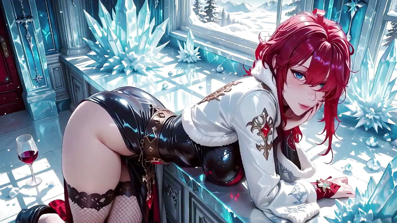 Eiskönigin entfesselt! Rote Haare,Cy Armor und eine faule Schlafzimmer vibe
