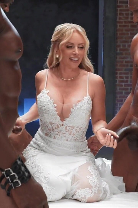 Wifey Bride Danielle Renae Gets Stretched Out in 5 BBC Gangbang While Hubby Watches