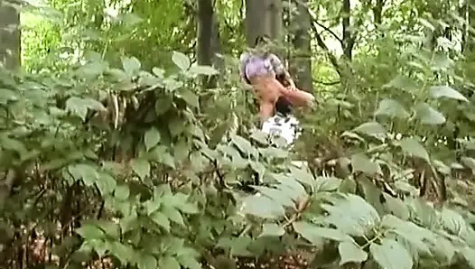Perfect Babe From Germany Gets Fucked in Her Holes in Forest