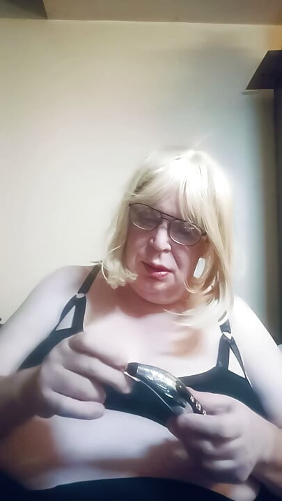 Part 1 - BBW TV plays with her nipples.