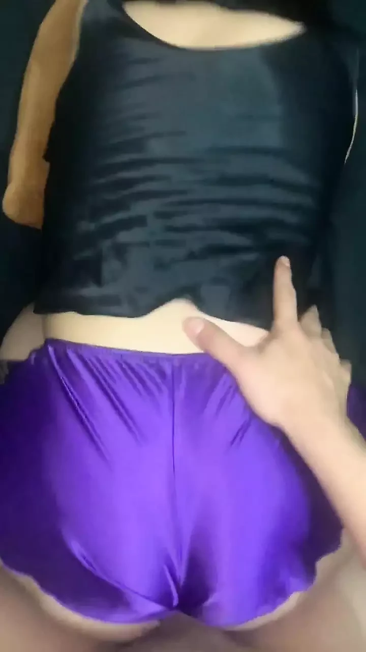 Doggy style in satin lingerie